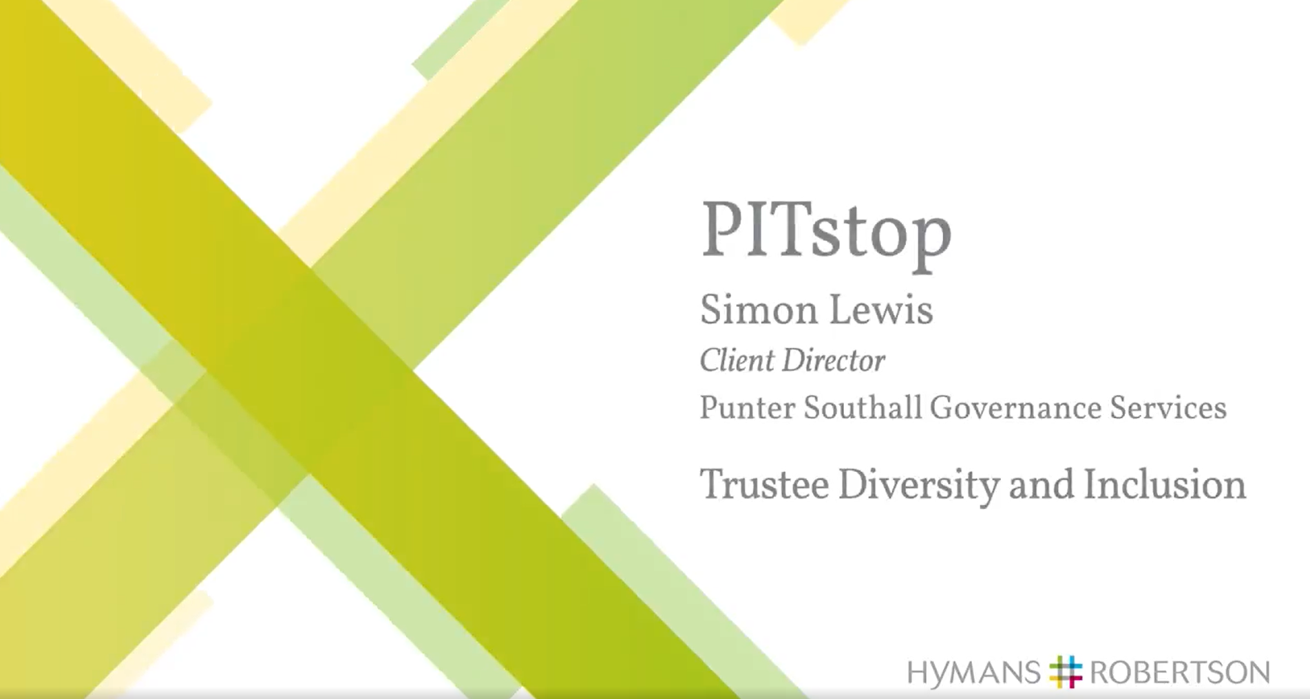 Image for opinion “ PITstop with Simon Lewis - trustee diversity & inclusion”